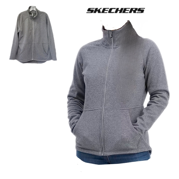 Skechers Jackets & Blazers - Skechers Womens Charcoal Snuggle Fleece Full Zip Jacket Size XL